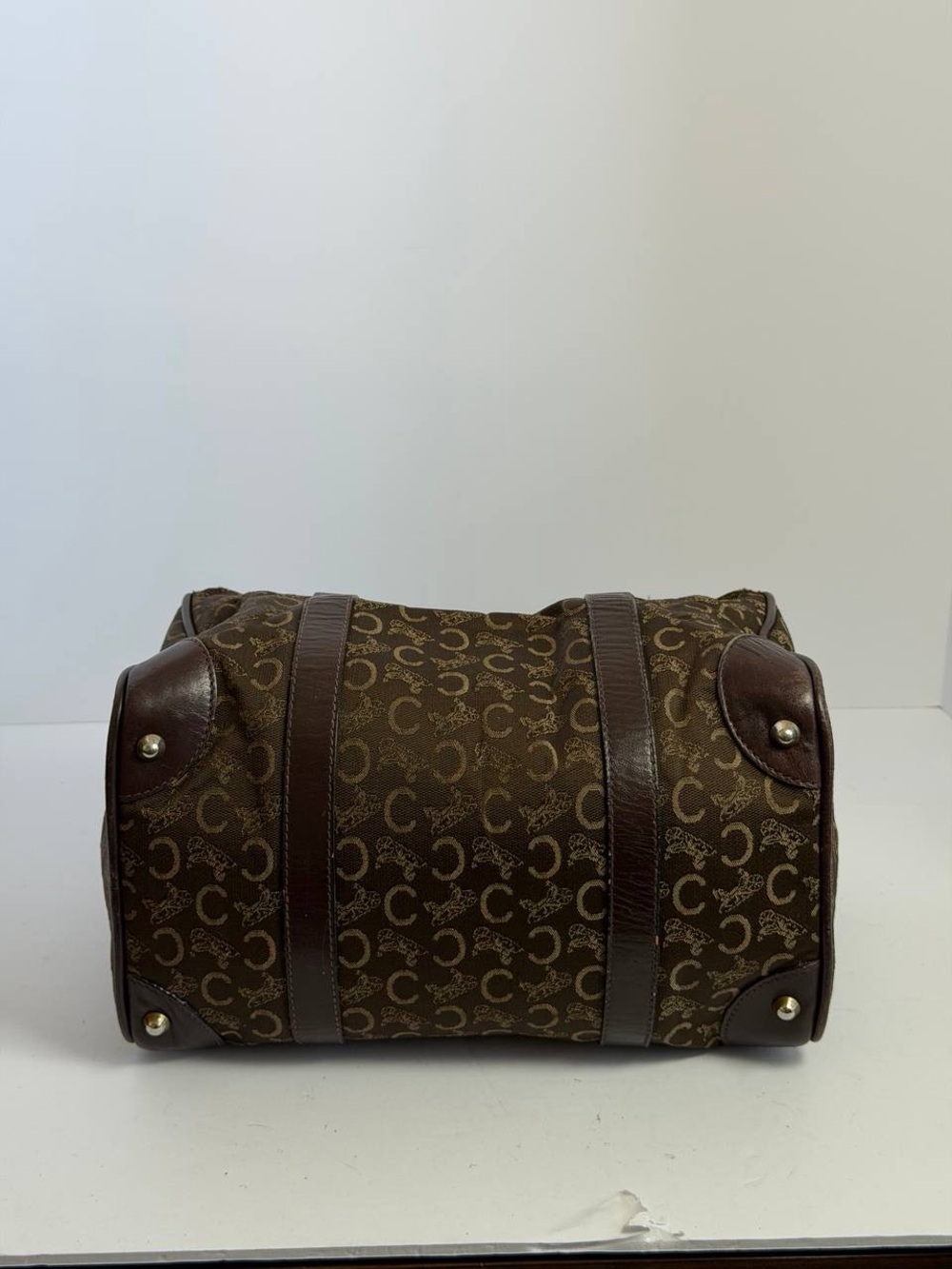 Vintage Old Celine Boston Bag Monogrammed Canvas - Picture 13 of 16